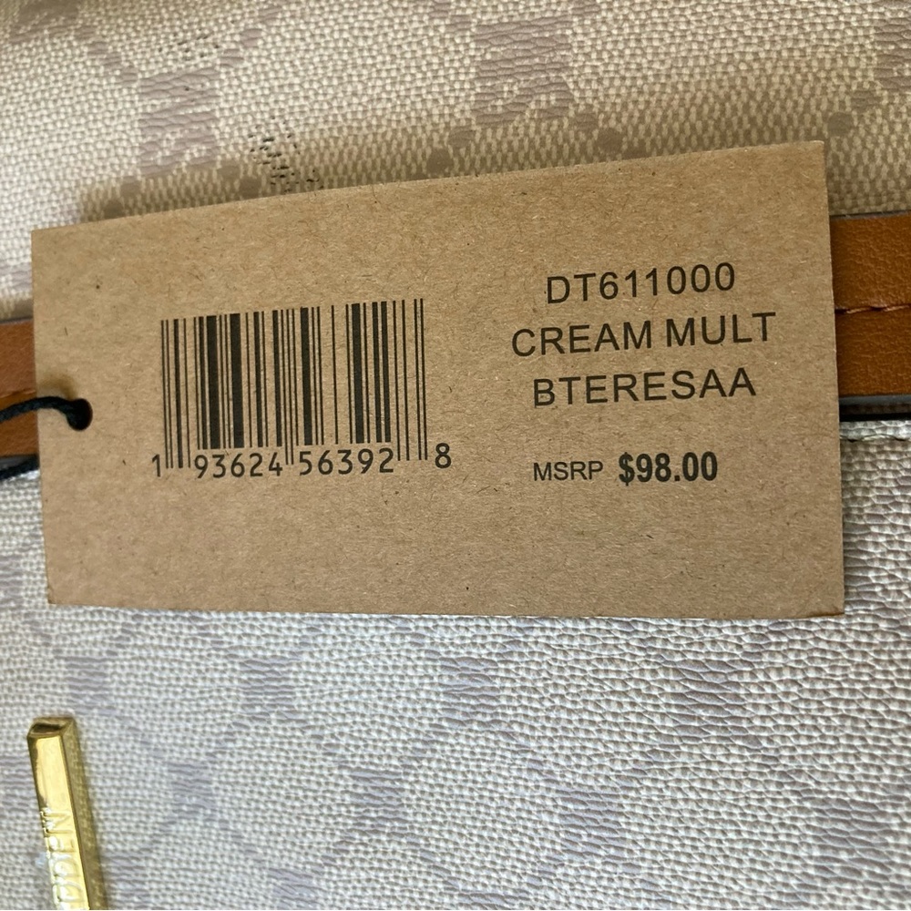 Steve Madden Tote Purse with Crossbody Bag 2pc Set | Cream Beige Logo | NWT - Picture 9 of 9